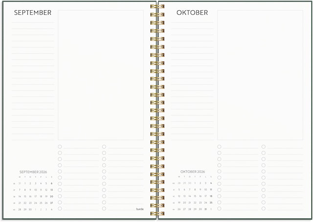 Produktbild 5 för Kalender 2026 A5 Life Planner Do more Grön Burde
