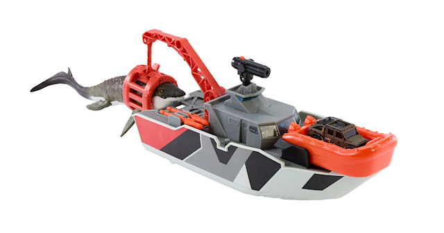 Produktbild 3 för Jurassic World Rebirth Mosasaurus Räddningsbåt