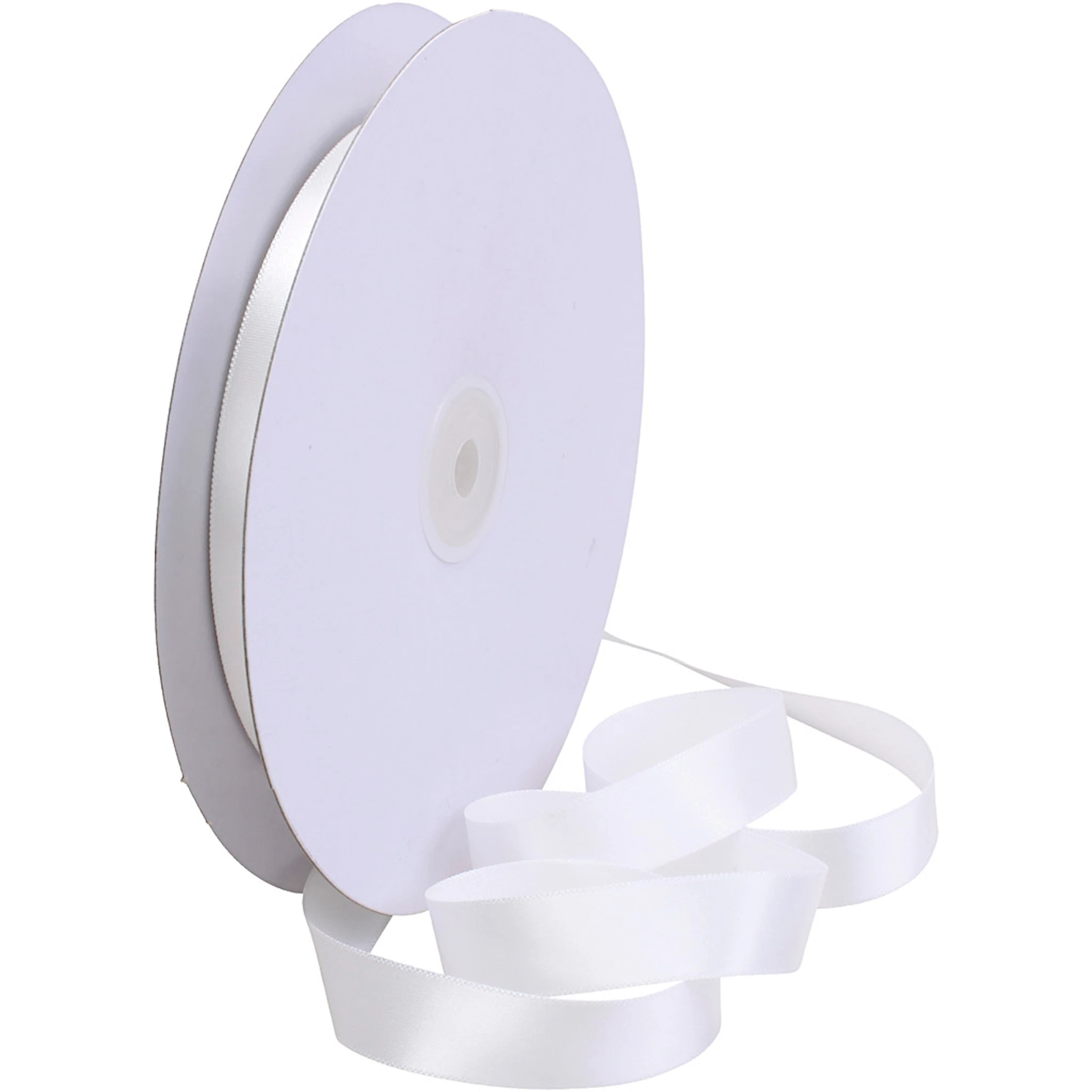 Tuotekuva ille Satiininauha, Lev: 15 mm, valkoinen, 50 m/ 1 rll