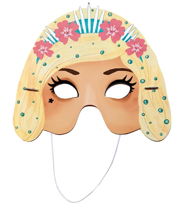 Produktbilde 4 for Ansiktsmasker og skattejakt Prinsesser 5-pakning Fridolin