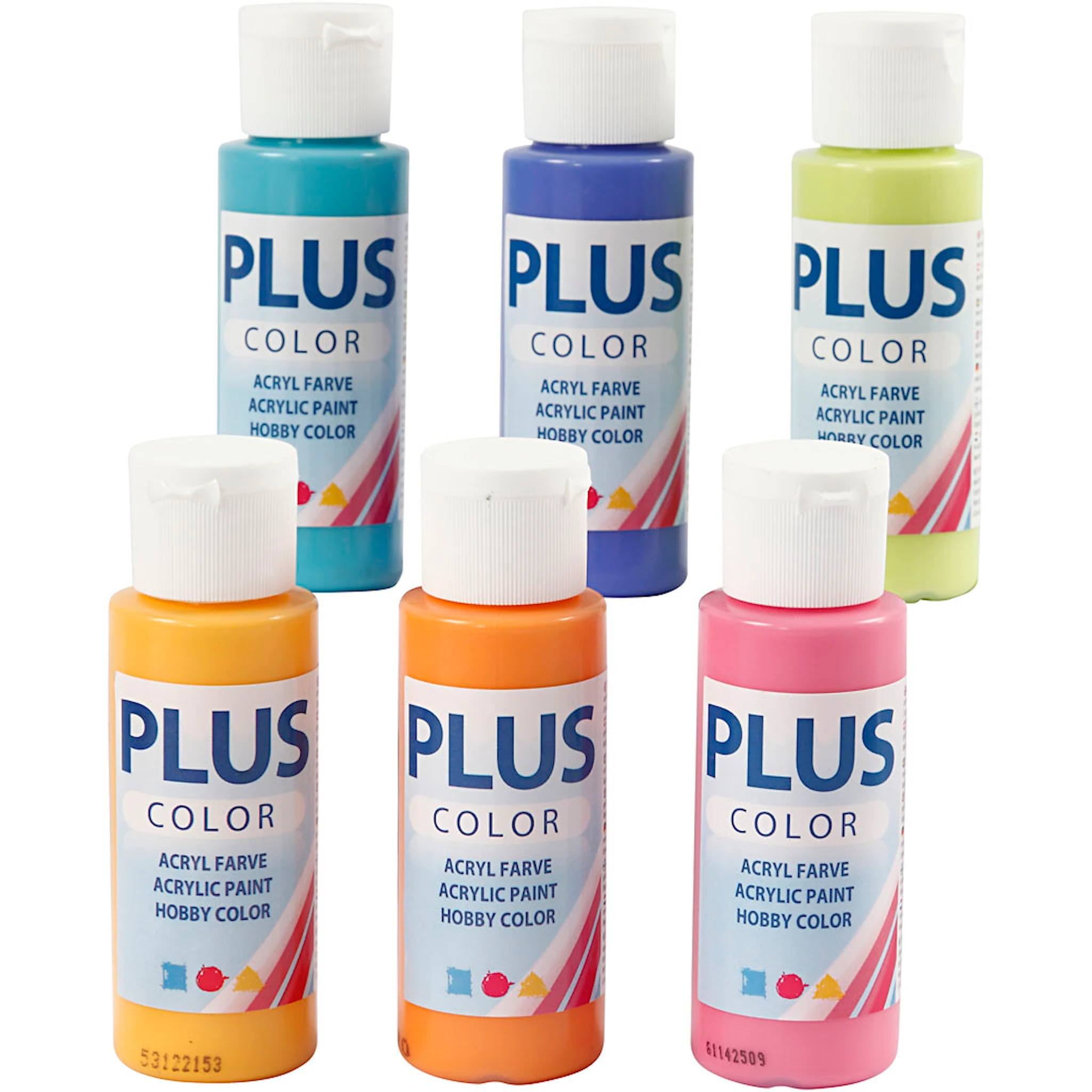 Tuotekuva ille Plus Color- Askartelumaali, värikäs, 6x60 ml/ 1 pkt