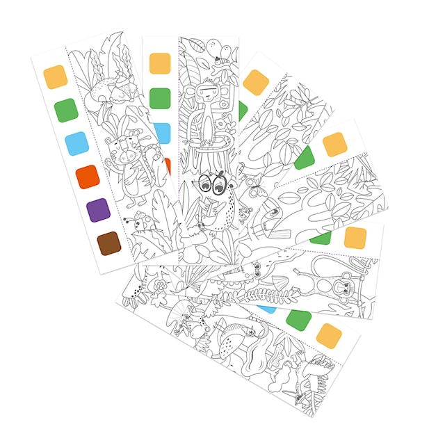 Produktbild 3 för Målarhäfte Djur Med Färger & Pensel mierEdu