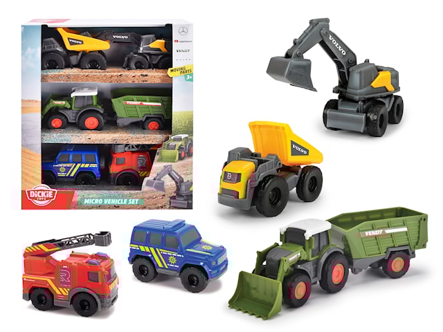 Produktbild 1 för Mini Leksaksbilar 5-Pack 8 cm Dickie Toys