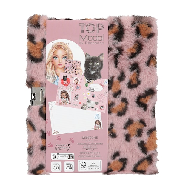 Produktbilde 5 for TOPModel Dagbok Fluffy med hjertelås, rosa
