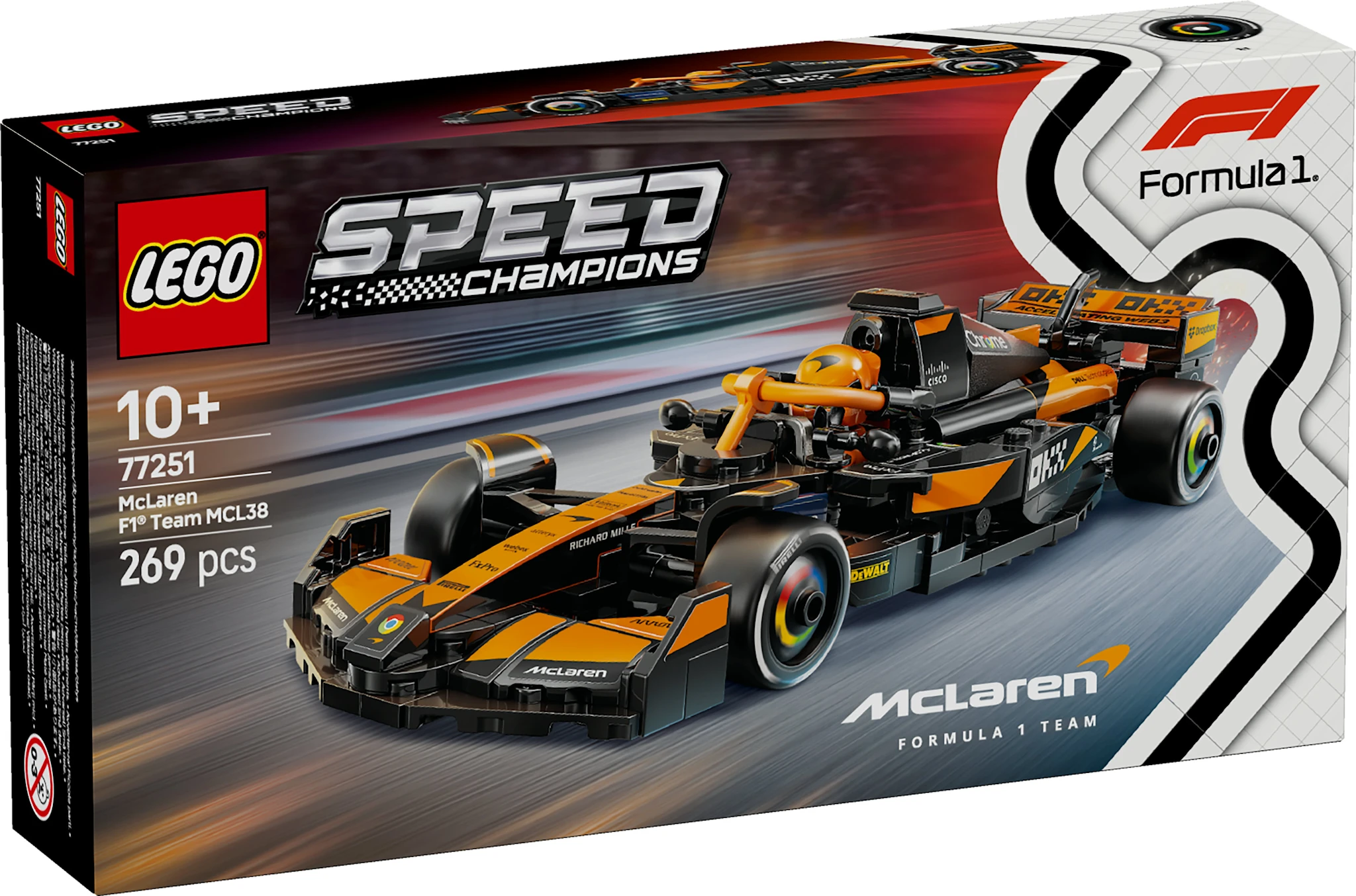 Tuotekuva ille McLaren F1® Team MCL38 ‑kilpa-auto LEGO® Speed Champions (77251)