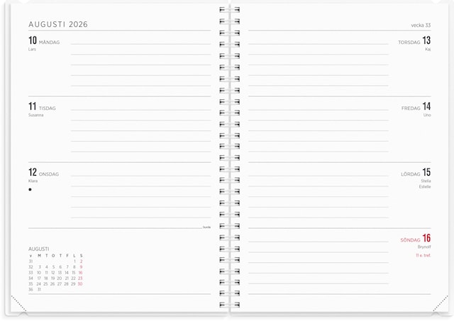 Produktbild 5 för Kalender 2026 A5 Senator 4i1 Burde