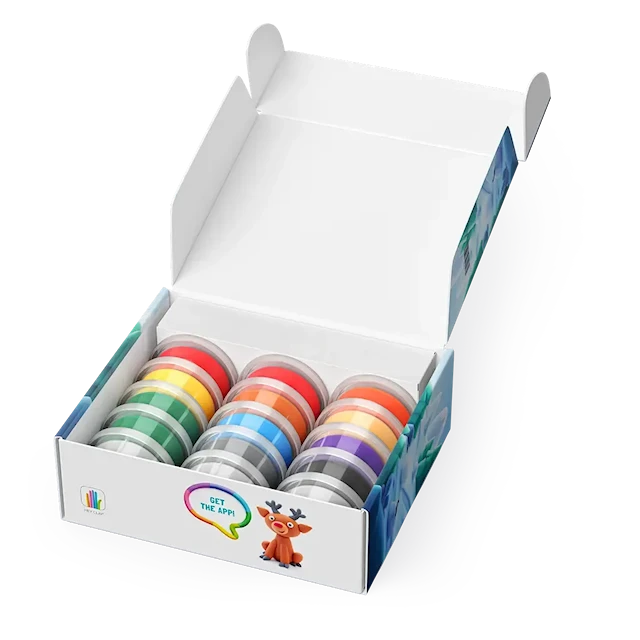 Produktbild 2 för Modellera Vinterkul 15-pack lufttorkande Hey Clay