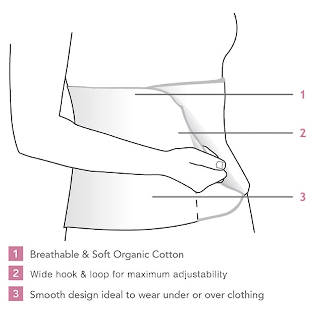 Produktbilde 5 for Magebelte Belly Binder Svart Str. S/M Carriwell