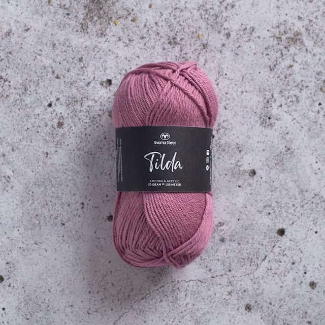 Tilda Garn Bomullsmix 50 g gammalrosa 543 Svarta Fåret