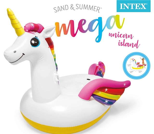 Produktbilde 2 for Ride-On Mega Unicorn Island 2,51 x 1,63 m, Intex