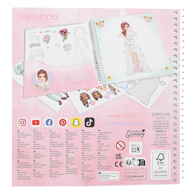 Produktbild 4 för Stickersbok Dress Me Up Bröllop TOPModel