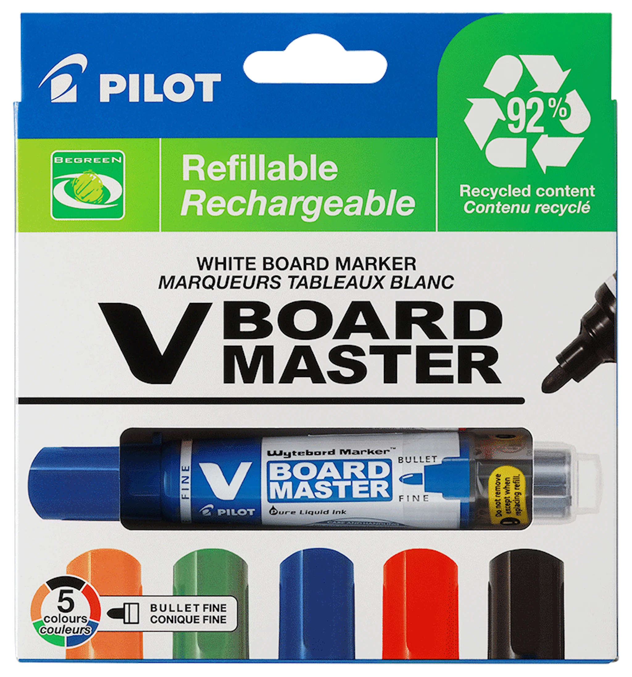 Tuotekuva ille Valkotaulukynä Viistopäinen 5-p Pilot