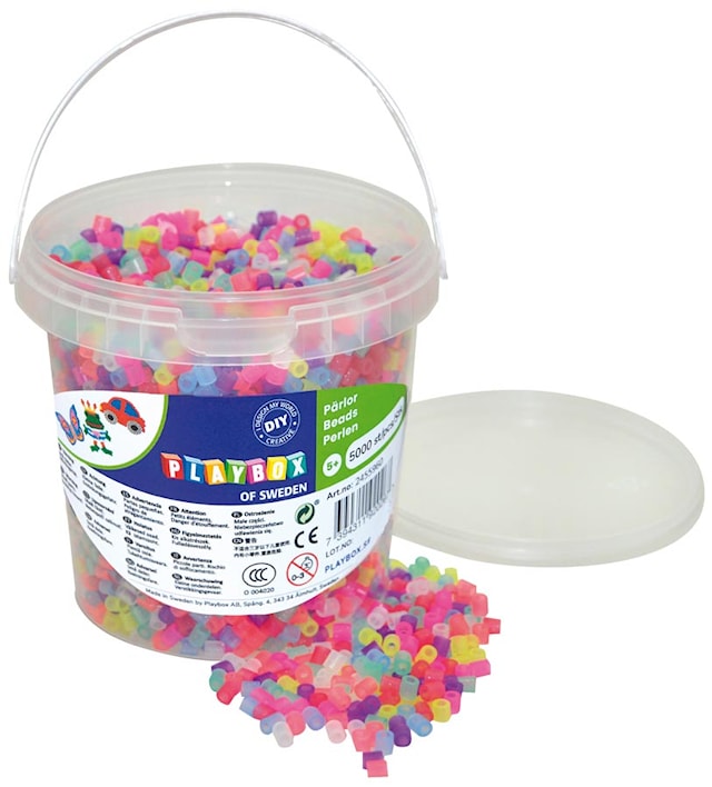 Produktbilde 4 for Rørperler Glittermiks 5000 perler Playbox