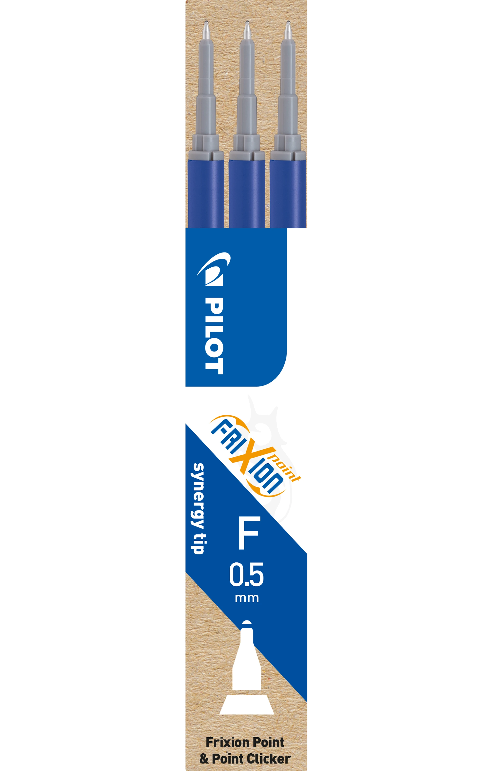 Produktbild för Refill Frixion Point 0,5 Blå 3-p, Pilot