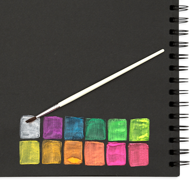 Produktbilde 5 for Vannfarge Neon 12 farger + 1 pensel, Ooly