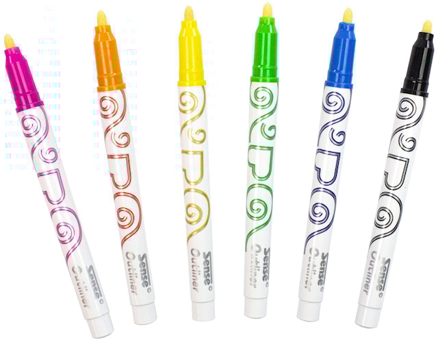 Produktbilde 2 for Outliner Metallic penn 6-pakning, Sense