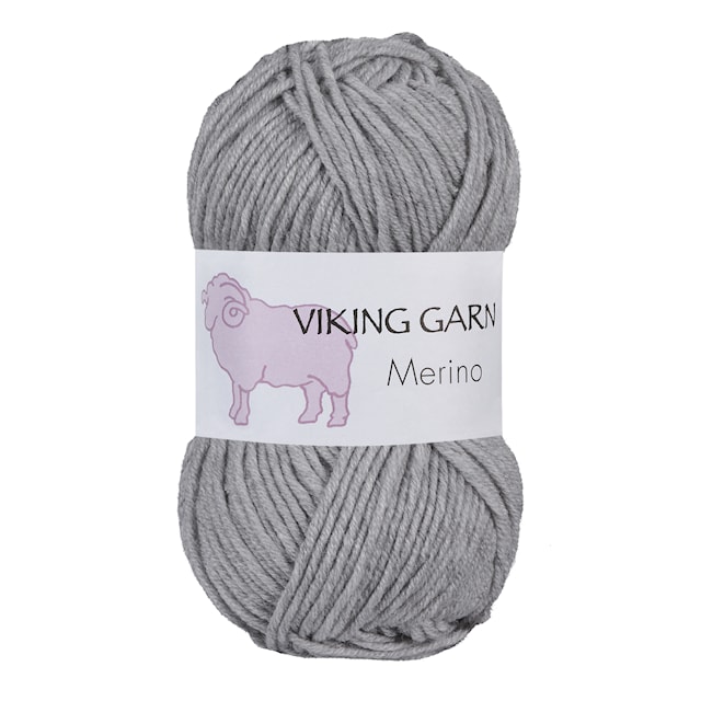 Viking Merino Garn 50 g Ljusgrå 813 Viking Garn