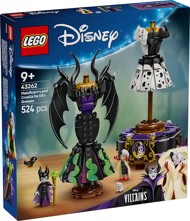 Tuotekuva 1 - Pahattaren ja Cruella De Vilin mekot LEGO® Disney Classic (43262)