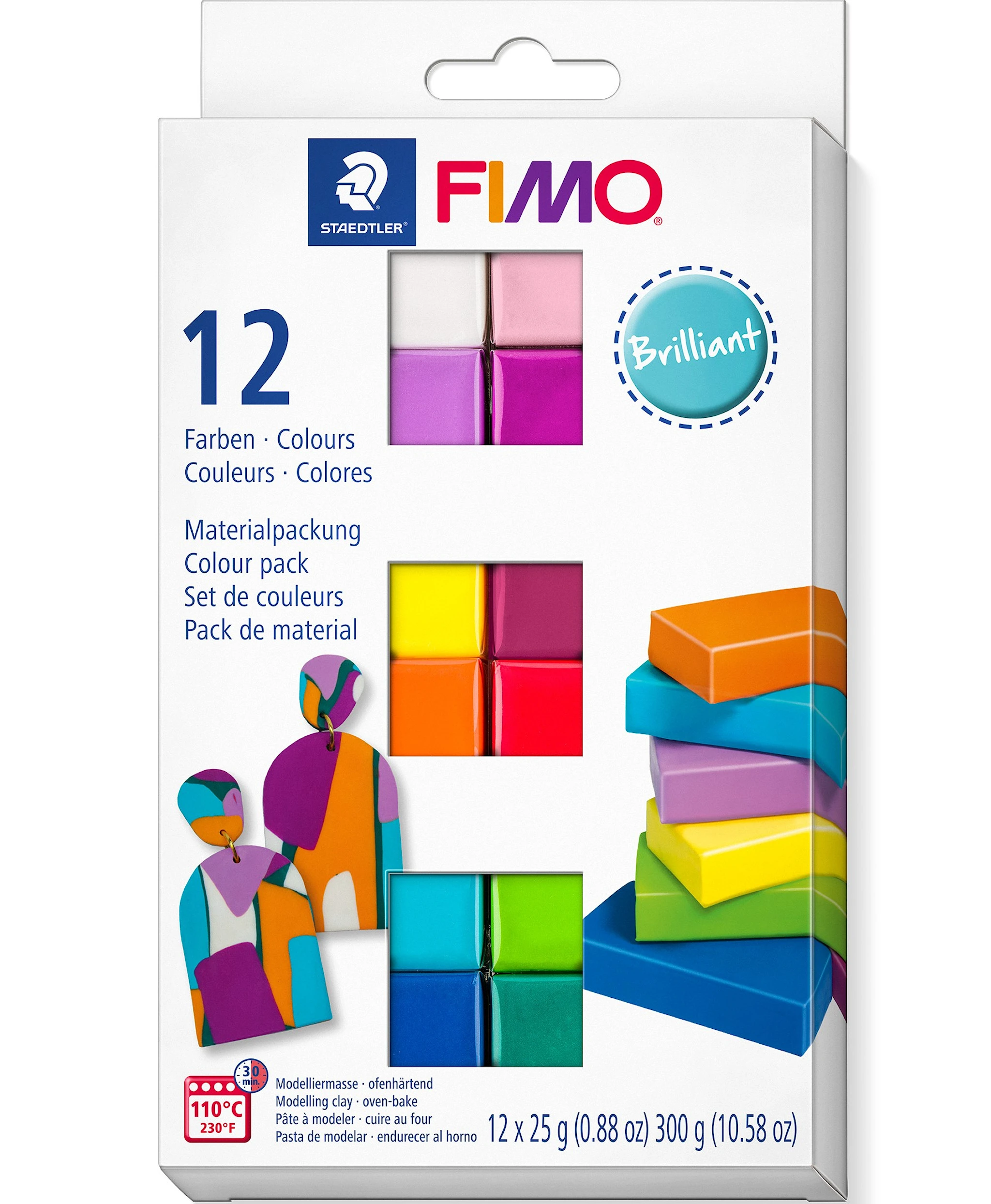 Tuotekuva ille FIMO Savi Brilliant Colours 12x25g Staedtler