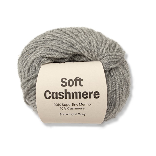Soft Cashmere Kashmir/merinovilla 25 gr Slate light grey A734 Adlibris