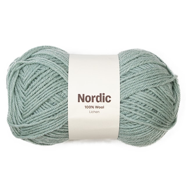 Nordic 100% ull 100 gr Skägglav grågrön A843  Adlibris