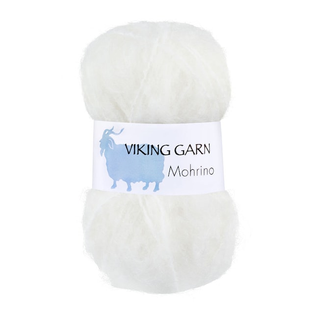 Mohrino 50 g White 500 Viking Garn
