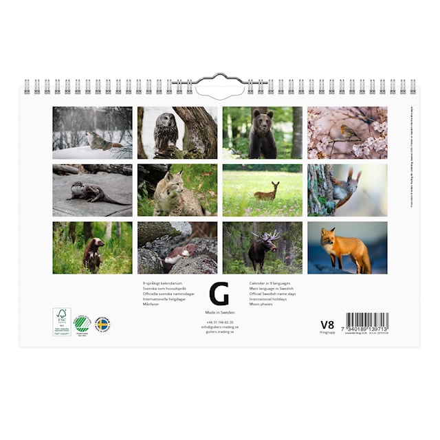 Produktbild 3 för Väggkalender Levande Skog 2026