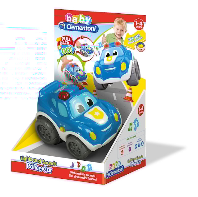 Produktbild 2 för Pullback Polisbil Baby Clementoni
