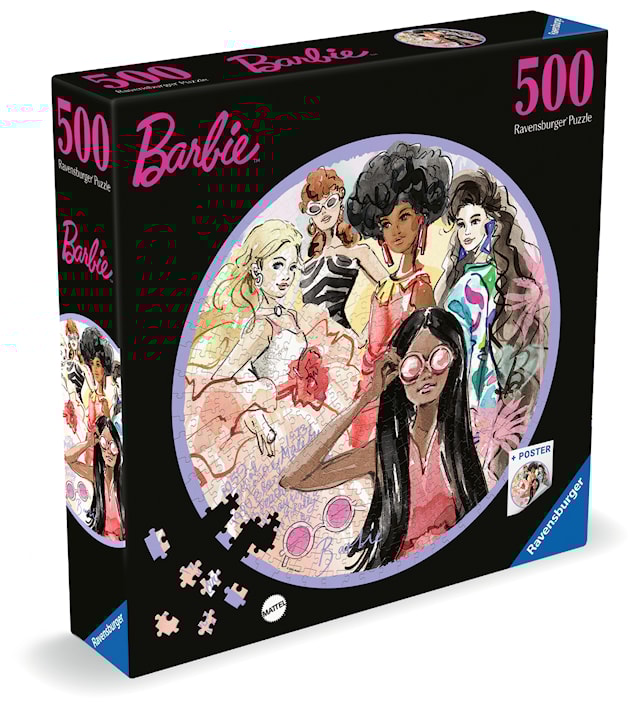 Tuotekuva 2 - Barbie-palapeli, pyöreä, 500 palaa, Ravensburger