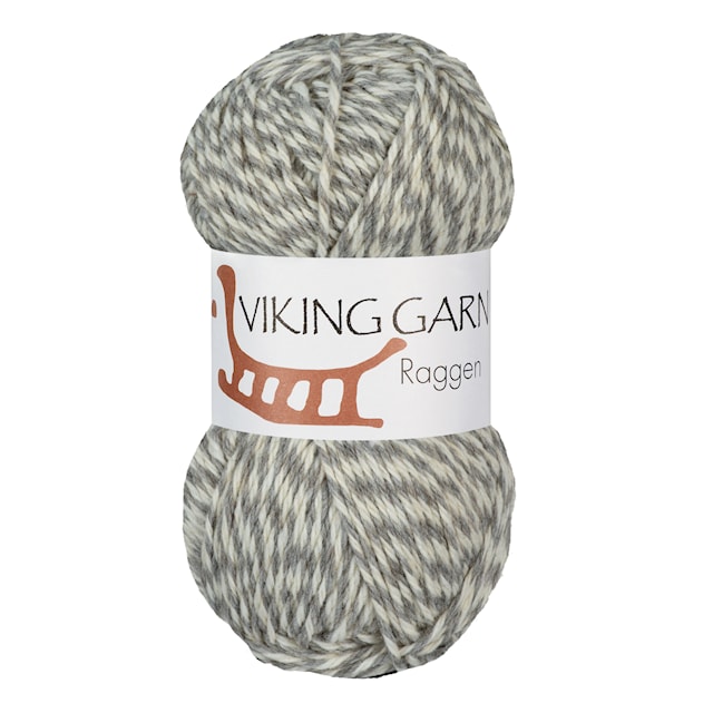 Tuotekuva 1 - Raggen 150 g harmaa/valkoineb Viking Garn