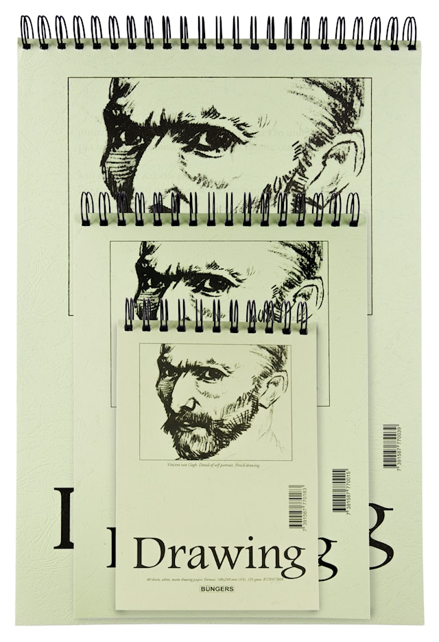 Produktbild 2 för Teckningsblock A5 135g 40 blad Bungers