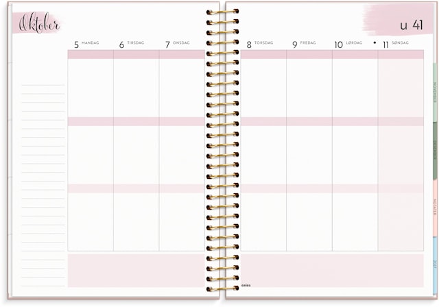 Produktbilde 2 for Kalender Life Organizer 2026 C5 Blomster Burde