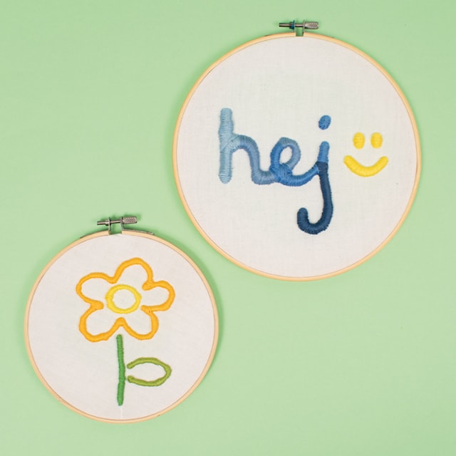 Produktbild 2 för Broderibåge i bambu 20 cm 1-pack Playbox