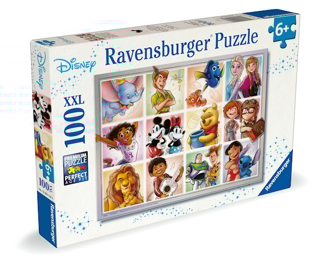 Produktbild 3 för Disney Multicharacter Pussel 100 bitar XXL, Ravensburger