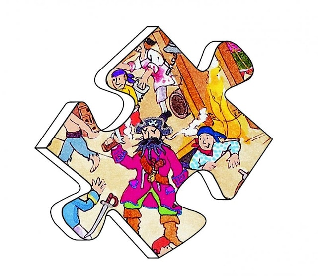 Tuotekuva 2 - Yksityiskohtainen Palapeli 100 Palaa Merirosvot ja Laiva Djeco