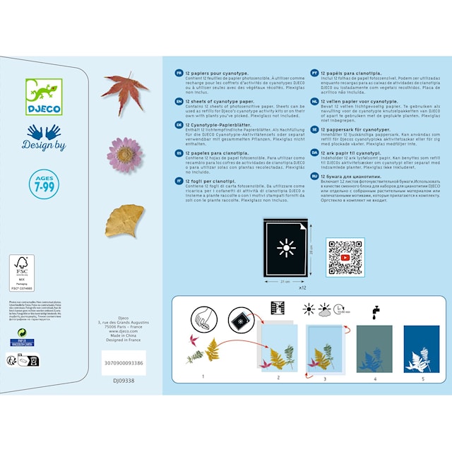 Produktbilde 3 for Djeco Create with Light og Cyanotopia Refill 12 ark