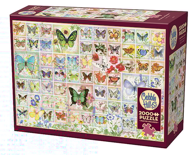Produktbild 2 för Pussel Butterflies and Blossoms 2000 bitar, Cobble Hill