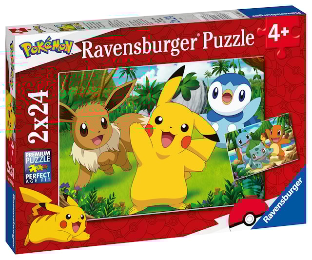 Tuotekuva 1 - Pokémon Palapeli 2x24 palaa Ravensburger
