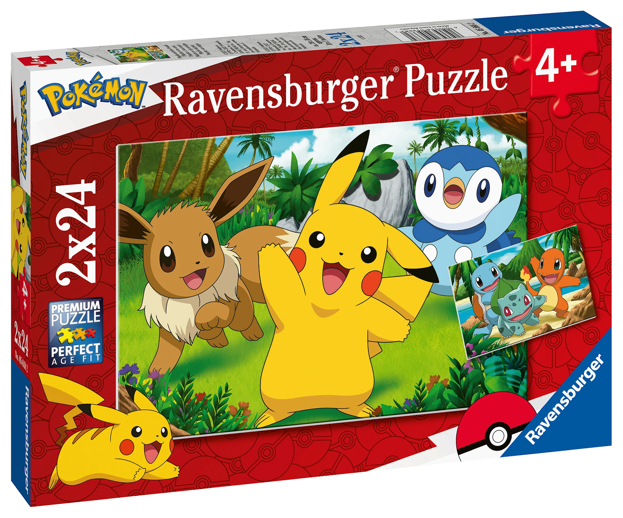 Produktbild för Pokémon Pussel 2x24 bitar Ravensburger