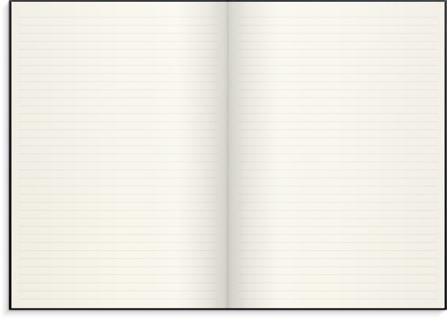 Tuotekuva 2 - Muistikirja A4 Musta tekstiili, Viivattu, Burde