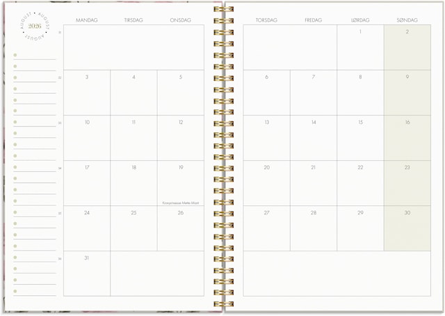 Produktbilde 5 for Kalender Life Planner 2026 A5 Essentials Burde