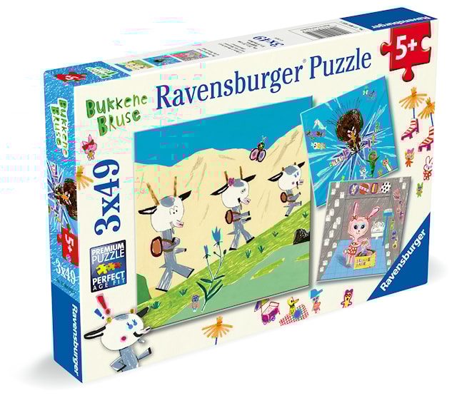 Produktbilde 2 for Puslespill Bukkene Bruse 3x49 brikker, Ravensburger