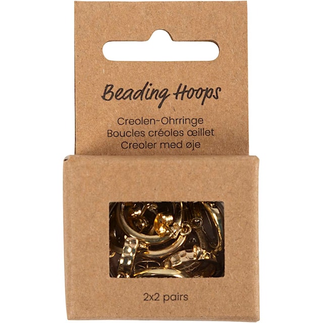 Produktbild 2 för Örhängen Creoler Förgyllda 2 par Creativ Company