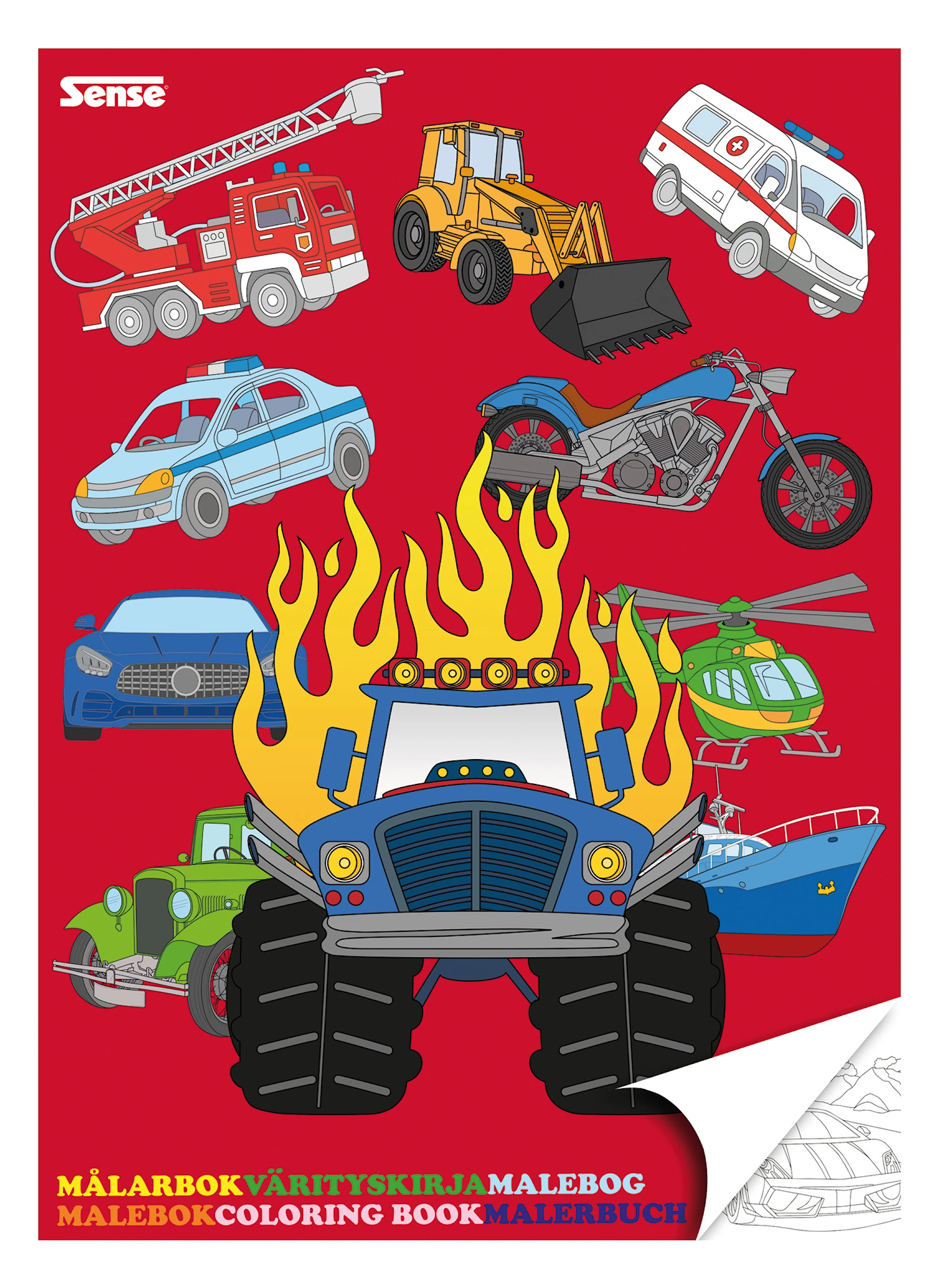 Tuotekuva ille Värityskirja Kulkuneuvot FSC Sense