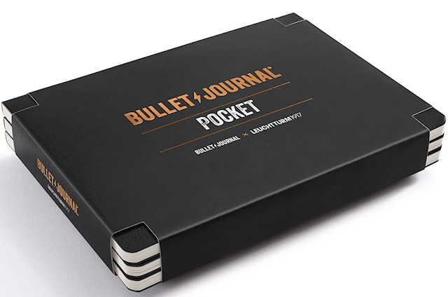 Produktbild 1 för Bullet journal A6 Prickad Black 3-pack Leuchtturm1917
