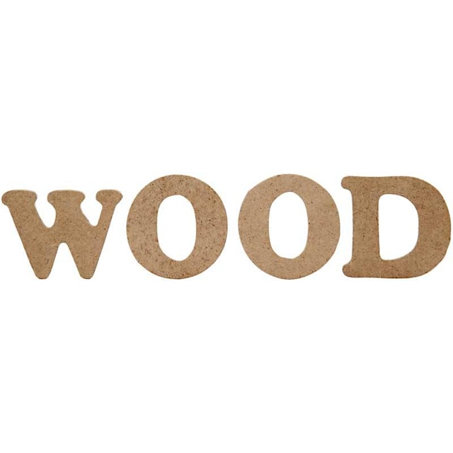 Produktbild 2 för Träbokstäver och Träsiffror 4 cm MDF 288 st