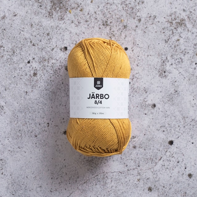 8/4 Bomullsgarn 50 g Gyldengul (32074) Järbo