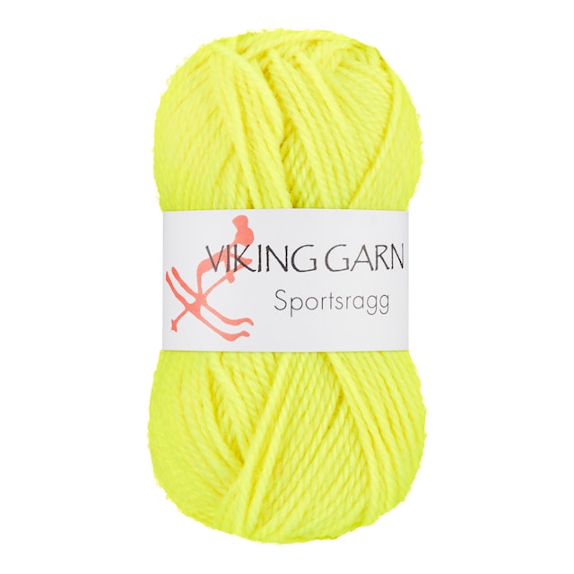 Sportsragg Garn Ullmix 50 g Neongul 549 Viking Garn