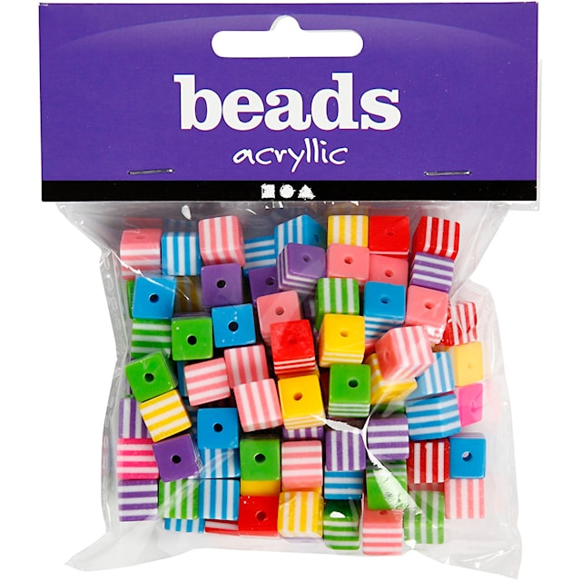 Produktbild 3 för Plastpärlor Multimix 8x8 mm 110 ml