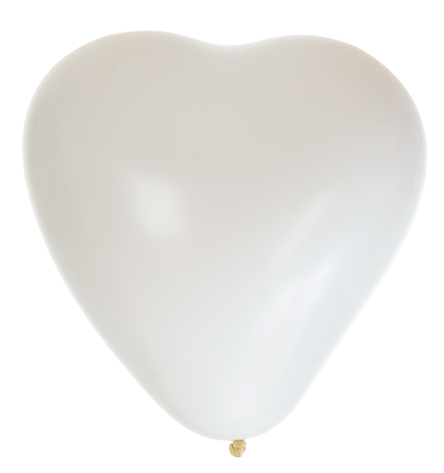 Hjärtballonger Vita 8-pack